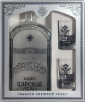Водка "Царское Село", gift box с 2 стопками, 0.7 л